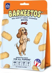 Himalayan Pet Supply Barkeetos Grain-Free Bacon Crunchy Dog Treats, 3-oz bag