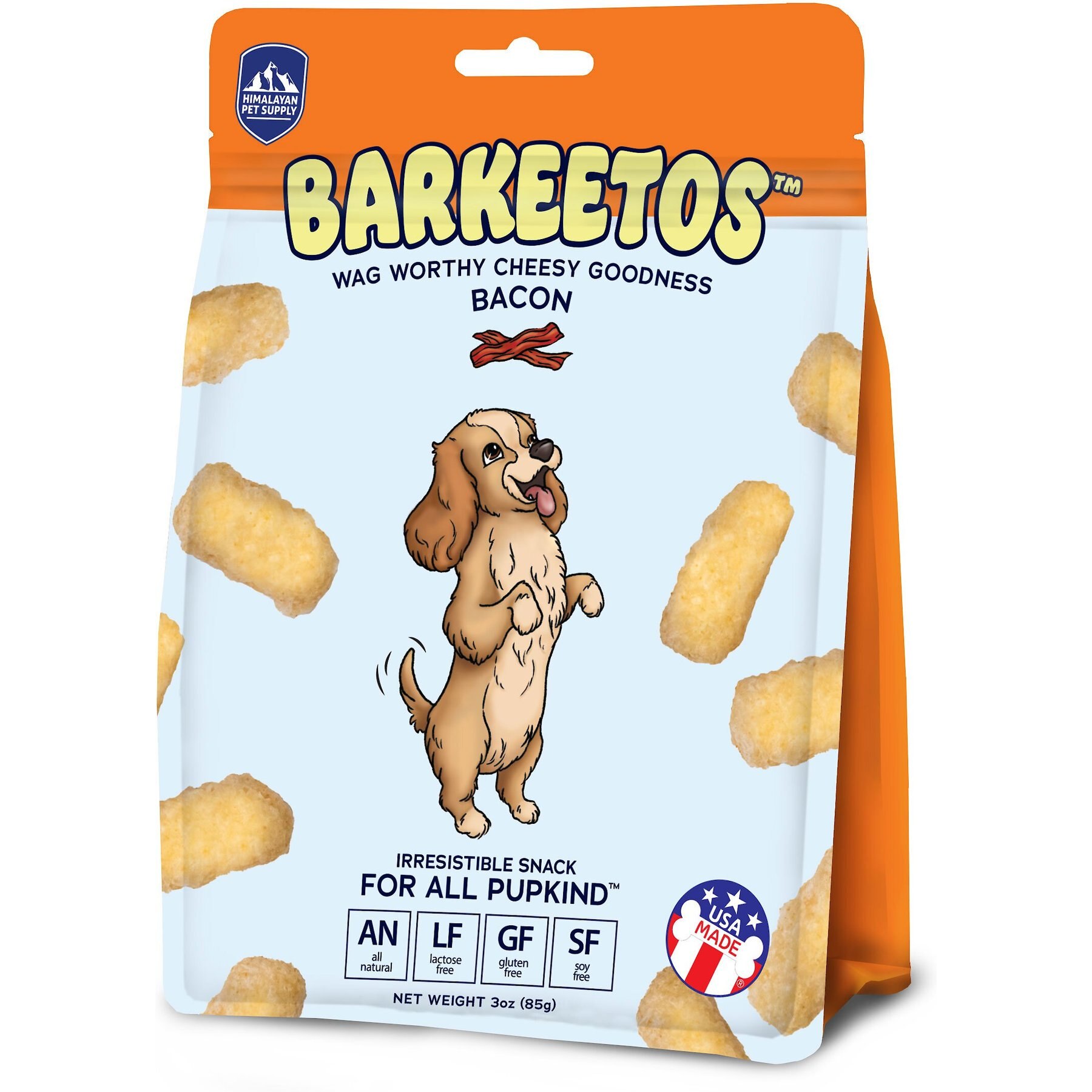 Himalayan Dog Chew Barkeetos Grain-Free Bacon Crunchy Dog Treats, 3-oz bag