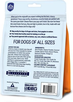 Show full view: Himalayan Pet Supply Barkeetos Grain-Free Bacon Crunchy Dog Treats, 3-oz bag slide 3 of 8