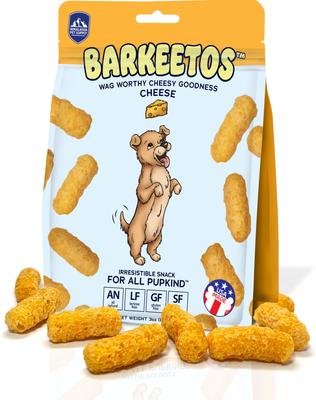 Show full view: Himalayan Pet Supply Barkeetos Grain-Free Cheese Crunchy Dog Treats, 3-oz bag slide 4 of 9