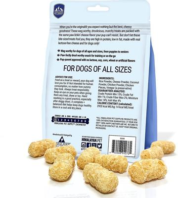 Show full view: Himalayan Pet Supply Barkeetos Grain-Free Chicken Crunchy Dog Treats, 3-oz bag slide 5 of 7