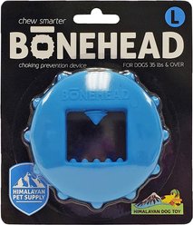 Himalayan Pet Supply Bonehead Chew Guardian Chew Smarter & Longer Dog Toy, Blue, Large
