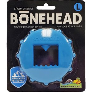 Himalayan Pet Supply Bonehead Chew Guardian Chew Smarter & Longer Dog Toy, Blue, Large