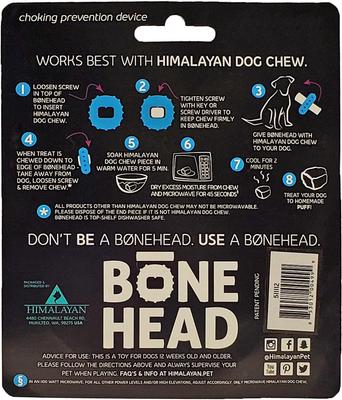 Show full view: Himalayan Pet Supply Bonehead Chew Guardian Chew Smarter & Longer Dog Toy, Blue, Large slide 2 of 9