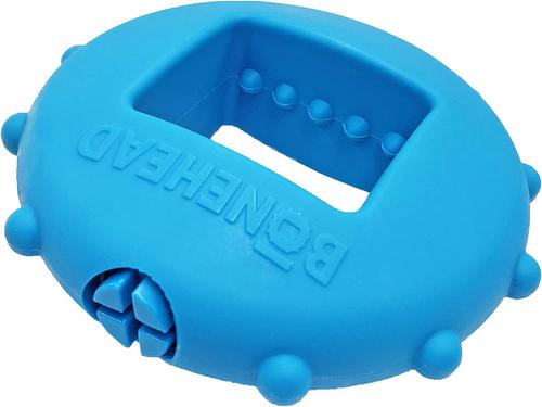 Show full view: Himalayan Pet Supply Bonehead Chew Guardian Chew Smarter & Longer Dog Toy, Blue, Large slide 5 of 9