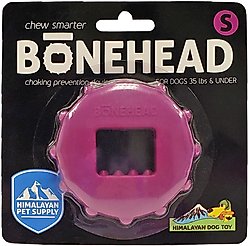 Himalayan Pet Supply Bonehead Chew Guardian Chew Smarter & Longer Dog Toy, Purple, Small