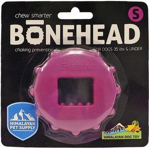 Himalayan Pet Supply Bonehead Chew Guardian Chew Smarter & Longer Dog Toy, Purple, Small