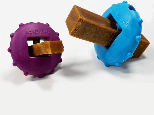 Show full view: Himalayan Pet Supply Bonehead Chew Guardian Chew Smarter & Longer Dog Toy, Purple, Small slide 6 of 9