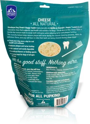 Show full view: Himalayan Pet Supply Daily Dental Cheese Dog Treats, 30 count slide 3 of 6