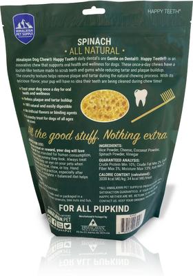 Show full view: Himalayan Pet Supply Dental Spinach Dog Treats, 30 count slide 3 of 6