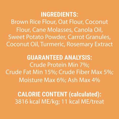 Show full view: Himalayan Pet Supply Grain-Free Carrot Cake Cookies Crunchy Dog Treats, 14-oz bag slide 5 of 6