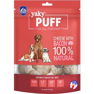 Himalayan Pet Supply Grain-Free yakyPUFF Bacon Flavor Dog Treats, 3-oz bag
