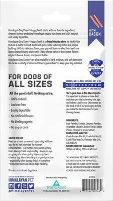 Show full view: Himalayan Pet Supply Happy Teeth Large Bacon Flavor Dental Dog Treat, 2 count slide 3 of 9