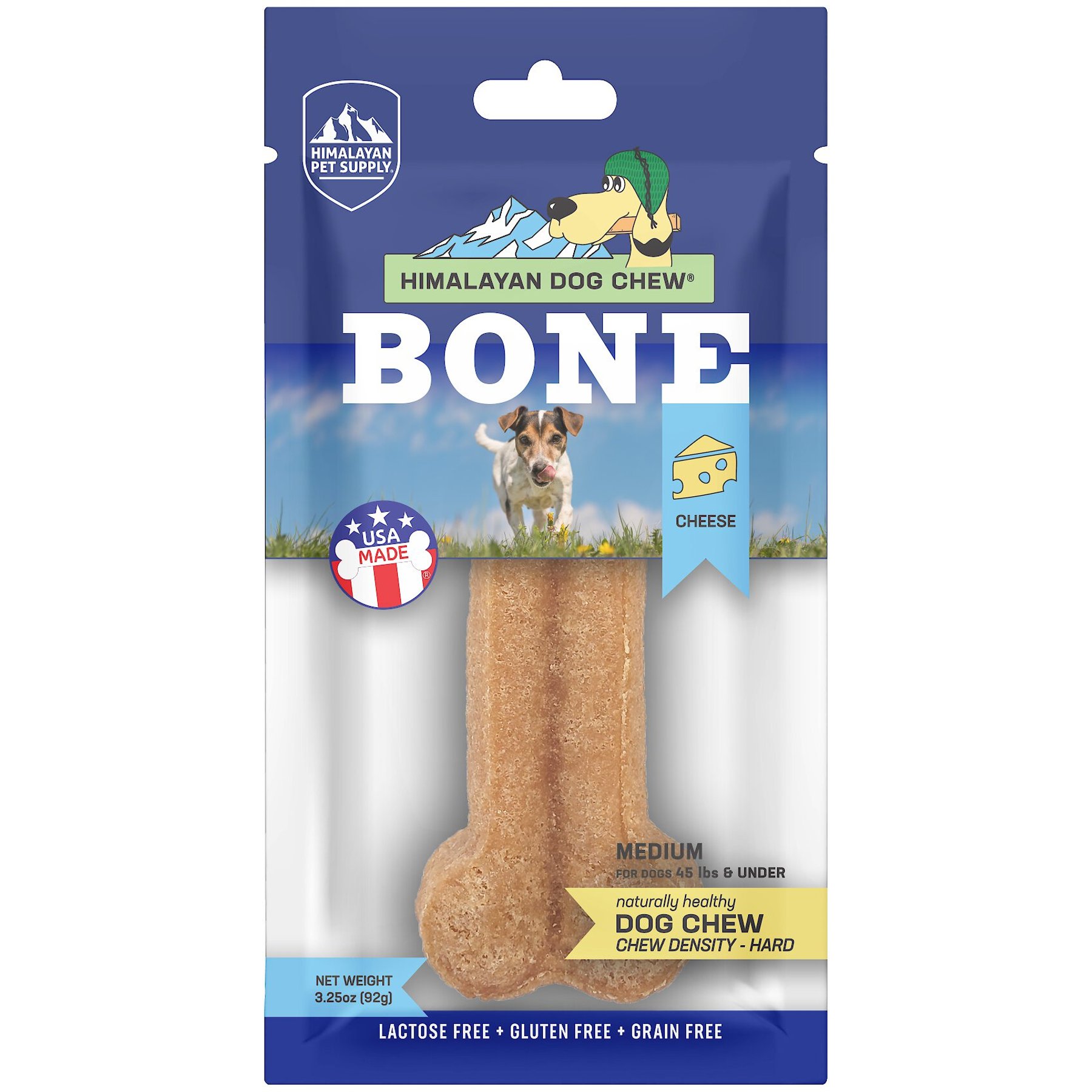Himalayan Dog Chew Himalayan Cheese Bone Dog Treat, Medium, 2 count bundle