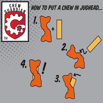 Show full view: Himalayan Pet Supply Jughead Chew Guardian Chew Smarter Chew Longer Dog Toy, Orange, Super slide 6 of 9