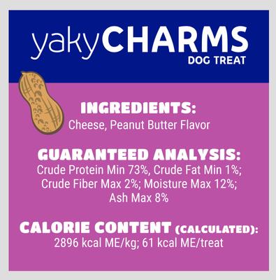 Show full view: Himalayan Pet Supply yaky CHARMS Peanut Butter Dog Treats, 12 count slide 9 of 10