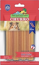 Himalayan Pet Supply yakyCHURRO Real Bacon Flavor Dog Treats, 4 count