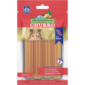 Himalayan Pet Supply yakyCHURRO Real Bacon Flavor Dog Treats, 4 count