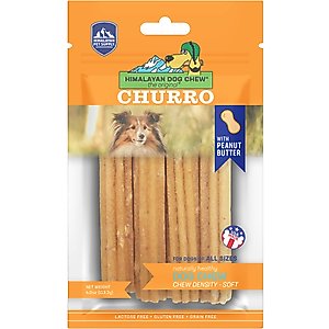 Himalayan Pet Supply yakyCHURRO Real Peanut Butter Flavor Dog Treats, 4 count