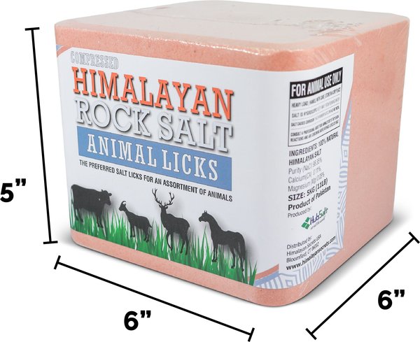 Himalayan Secrets Compressed Salt Lick For Animals – 5.5lb – 100% Pure Natural Mineral