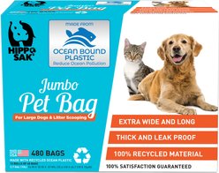 Hippo Sak Ocean Pet Poop Bags, 480 count