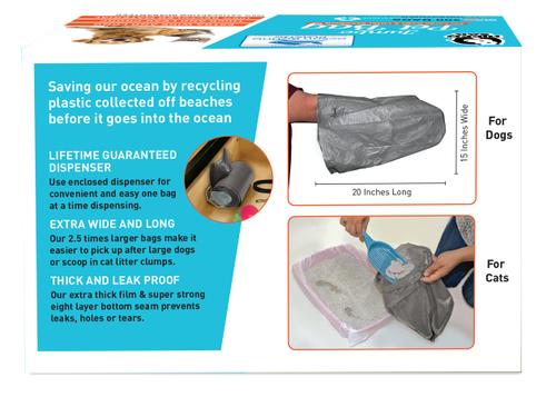 Show full view: Hippo Sak Ocean Pet Poop Bags with Dispenser, 200 count slide 2 of 6