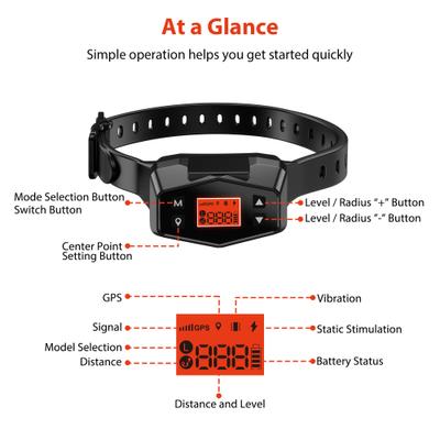 Show full view: Hoistspark F800 GPS Wireless Outdoor Electric Dog GPS & Activity Tracker, Black slide 8 of 12