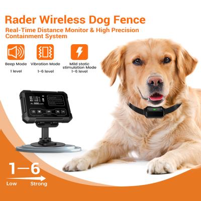 Show full view: Hoistspark Last Technology Radar Signal Wireless Electronic Fence F900 Indoor & Outdoor Dog Training Collar, Medium, Black, 1 count slide 2 of 10