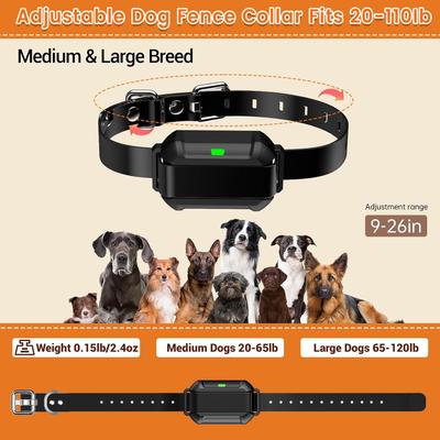 Show full view: Hoistspark Last Technology Radar Signal Wireless Electronic Fence F900 Indoor & Outdoor Dog Training Collar, Medium, Black, 1 count slide 8 of 10