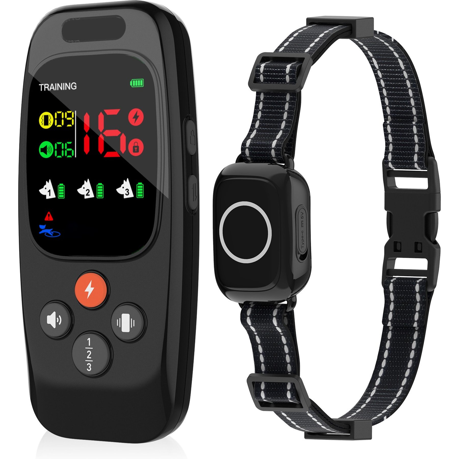 Hoistspark T800 Waterproof Dog Training Collar, Medium, Black