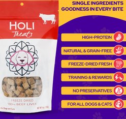 HOLI Beef Liver Grain-Free Freeze-Dried Dog Treats, 4-oz bag slide 2 of 7