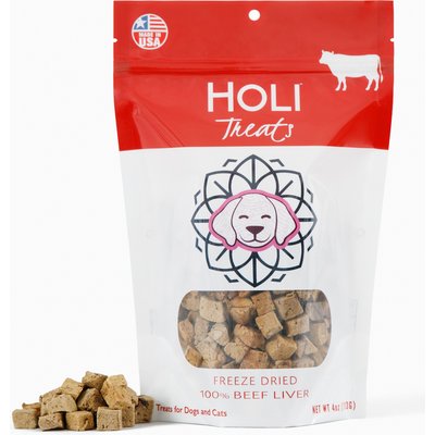 HOLI HOLI Beef Liver Grain-Free Freeze-Dried Dog Treats, 4-oz bag