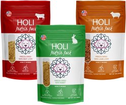 HOLI Beef Liver, Lamb Liver, Rabbit Variety Pack Grain-Free Freeze-Dried Dog & Cat Food Topper, 2-oz bag, 3 count