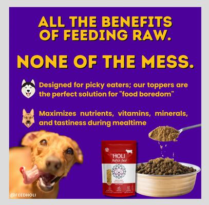 Show full view: HOLI Beef Liver Protein Pack Grain-Free Freeze-Dried Dog Food Topper, 4-oz bag slide 4 of 9