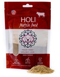 HOLI Beef Liver Protein Pack Grain-Free Freeze-Dried Dog Food Topper, 8-oz bag
