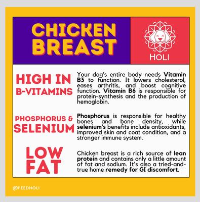 Show full view: HOLI Chicken Breast Protein Pack Grain-Free Freeze-Dried Dog Food Topper, 1.75-oz bag slide 7 of 9