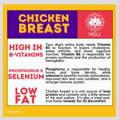 Show full view: HOLI Chicken Breast Protein Pack Grain-Free Freeze-Dried Dog Food Topper, 3.5-oz bag slide 7 of 9