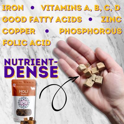 Show full view: HOLI Lamb Liver Grain-Free Freeze-Dried Dog Treats, 2-oz bag slide 4 of 8