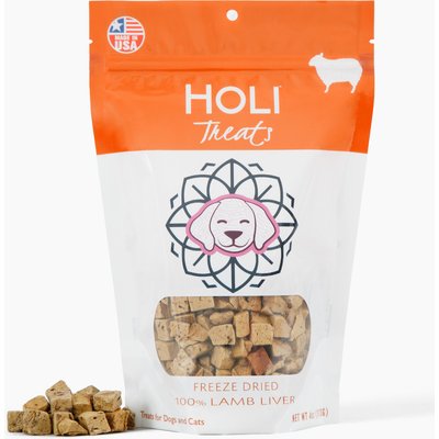HOLI HOLI Lamb Liver Grain-Free Freeze-Dried Dog & Cat Treats, 4-oz bag