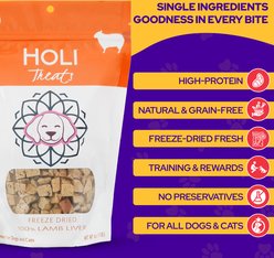 HOLI Lamb Liver Grain-Free Freeze-Dried Dog Treats, 4-oz bag slide 2 of 8