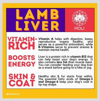 Show full view: HOLI Lamb Liver Grain-Free Freeze-Dried Dog Treats, 4-oz bag slide 7 of 8