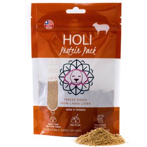 HOLI Lamb Liver Protein Pack Grain-Free Freeze-Dried Dog Food Topper, 4-oz bag