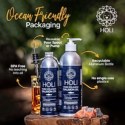 HOLI Pure Icelandic Salmon Oil Skin & Coat Health Dog Supplement, 16-fl oz bottle slide 2 of 6