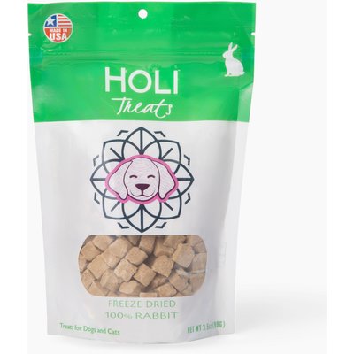 HOLI HOLI Rabbit Grain-Free Freeze-Dried Dog Treats, 3.5-oz bag