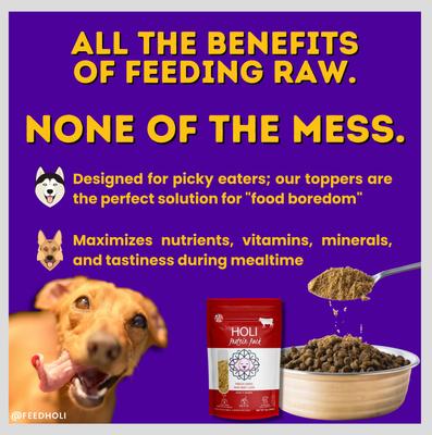 Show full view: HOLI Rabbit Protein Pack Grain-Free Freeze-Dried Dog Food Topper, 1.75-oz bag slide 5 of 8