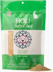 HOLI Rabbit Protein Pack Grain-Free Freeze-Dried Dog Food Topper, 3.5-oz bag