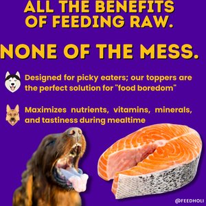 HOLI Topper Variety Pack Beef Liver, Wild Caught Salmon, Chicken Breast Dog & Cat Food topping, 5.25-oz bag