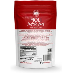 HOLI Topper Variety Pack Beef Liver, Wild Caught Salmon, Chicken Breast Dog & Cat Food topping, 5.25-oz bag