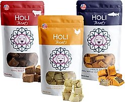 HOLI Treat Variety Pack Beef Liver, Wild Caught Salmon, Chicken Breast Dog & Cat Treat, 5.25-oz bag