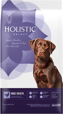 Show full view: Holistic Select Adult Health Chicken Meal & Brown Rice Recipe Dry Dog Food, 30-lb bag slide 1 of 13